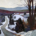 Barbara Goodman Blue Morning On Brewer Hill -  48“ x 56“